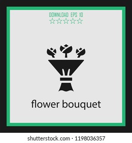 flower bouquet  vector icon