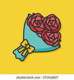 Flower Bouquet Vector Icon