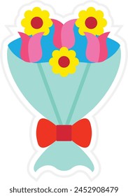 Flower Bouquet vector icon. Can be used for printing, mobile and web applications.