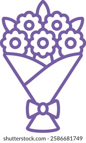 Flower Bouquet vector icon. Can be used for printing, mobile and web applications.