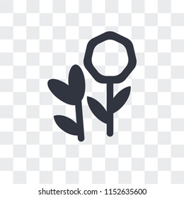 Flower bouquet vector icon isolated on transparent background, Flower bouquet logo concept