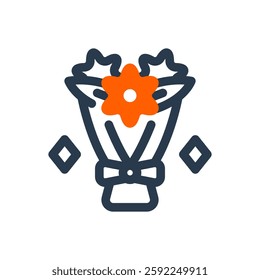 Flower Bouquet Vector Icon for Springtime