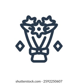 Flower Bouquet Vector Icon for Springtime