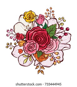 flower bouquet vector illustration