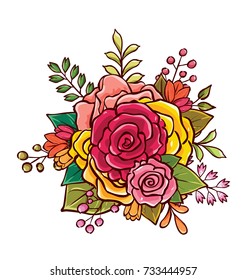 flower bouquet vector illustration