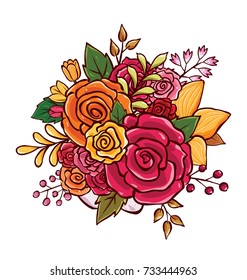 flower bouquet vector illustration