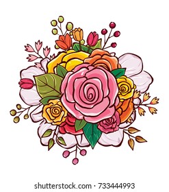flower bouquet vector illustration