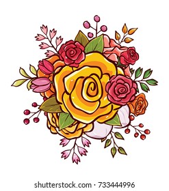 flower bouquet vector illustration