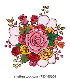 flower bouquet vector illustration