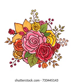 flower bouquet vector illustration