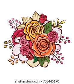 flower bouquet vector illustration