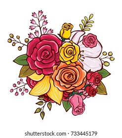 flower bouquet vector illustration