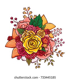 flower bouquet vector illustration