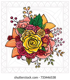 flower bouquet vector illustration