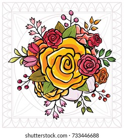 flower bouquet vector illustration
