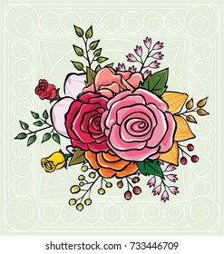 flower bouquet vector illustration