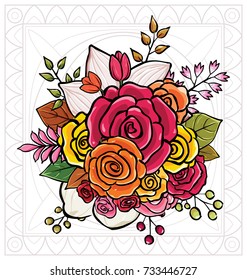 flower bouquet vector illustration