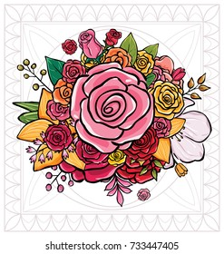 flower bouquet vector illustration