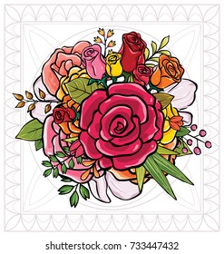 flower bouquet vector illustration