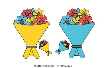 Flower bouquet vector illustration for commercial use.