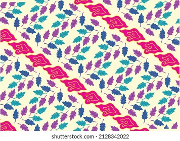Flower bouquet vector pattern with small flowers and leaves