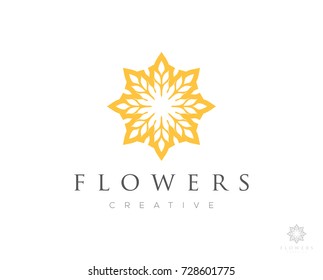 flower boutique logo icon vector  