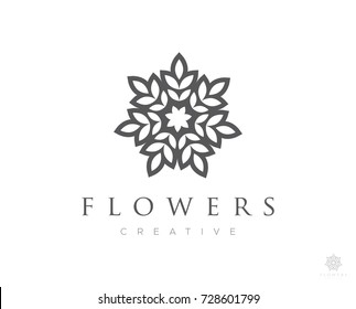 flower boutique logo icon vector  