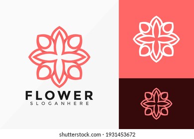 Flower Boutique  Logo Vector Design. Abstract emblem, designs concept, logos, logotype element for template.