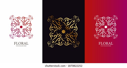 Flower, boutique or ornament logo template design. 