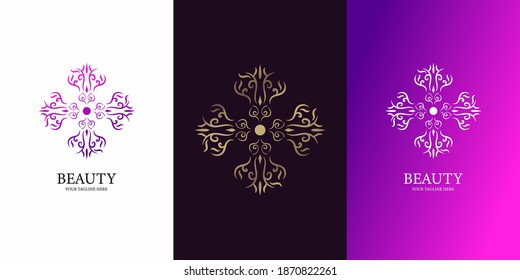 Flower, boutique or ornament logo template design. 