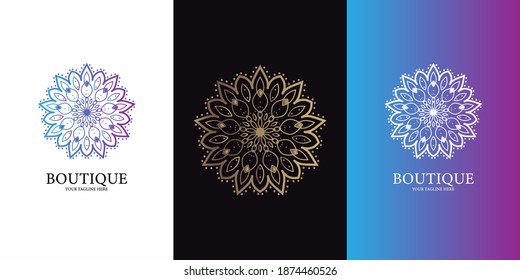 Flower, boutique or ornament logo template design. 