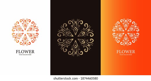 Flower, boutique or ornament logo template design. 