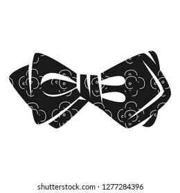 Flower bow tie icon. Simple illustration of flower bow tie vector icon for web design isolated on white background