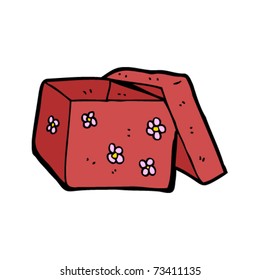 caricatura de caja de flores