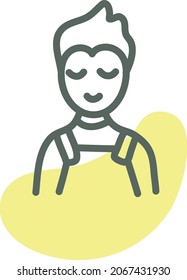 Flower boy, illustration, vector, on a white background.