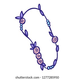 Flower bracelet icon. Hand drawn illustration of flower bracelet vector icon for web design