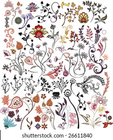 flower and branch design elements