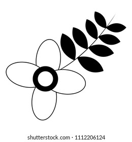 flower with branch and leafs