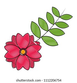 flower with branch and leafs