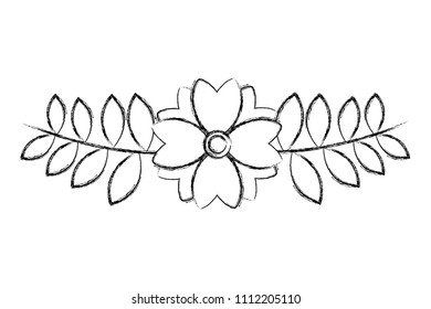 flower branch natural leaves decoration image