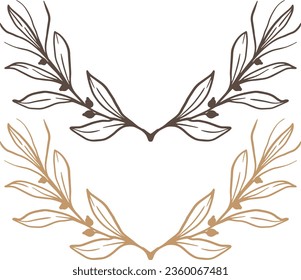 Flower branch vector design. Made by illustrator.