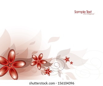 Flower Branch. Vector Illustration.