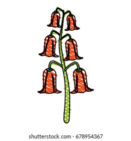 Flower branch vector illustration