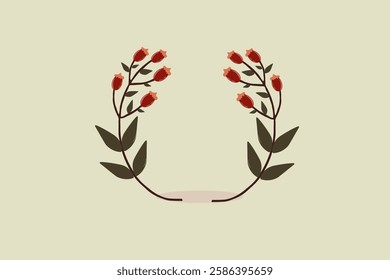 Flower With Branch Vector Image