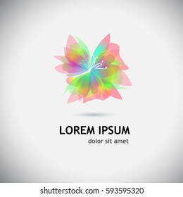 Flower bright object. Vector