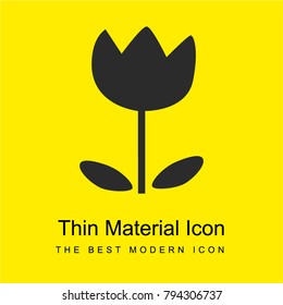 Flower bright yellow material minimal icon or logo design