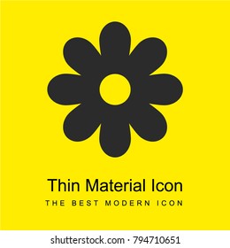 Flower bright yellow material minimal icon or logo design