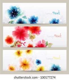 Flower brochure vector designs.