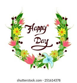 Flower bucket frame for your happy day