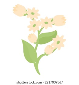 Flower buckwheat icon cartoon vector. Cereal plant. Seed grain